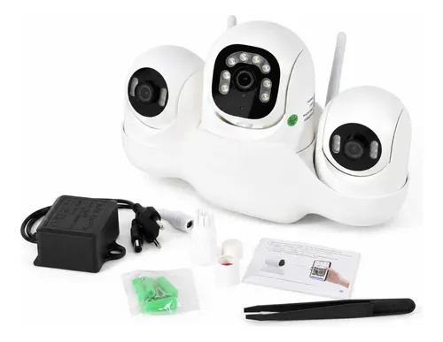 9MP 4K HD Triple Motorized Digital Lens Wi-Fi Camera with V380 App Controlled, Three Screens, Wireless Outdoor Two-Way Audio, Human Auto Tracking, AI Based & Weatherproof view 2