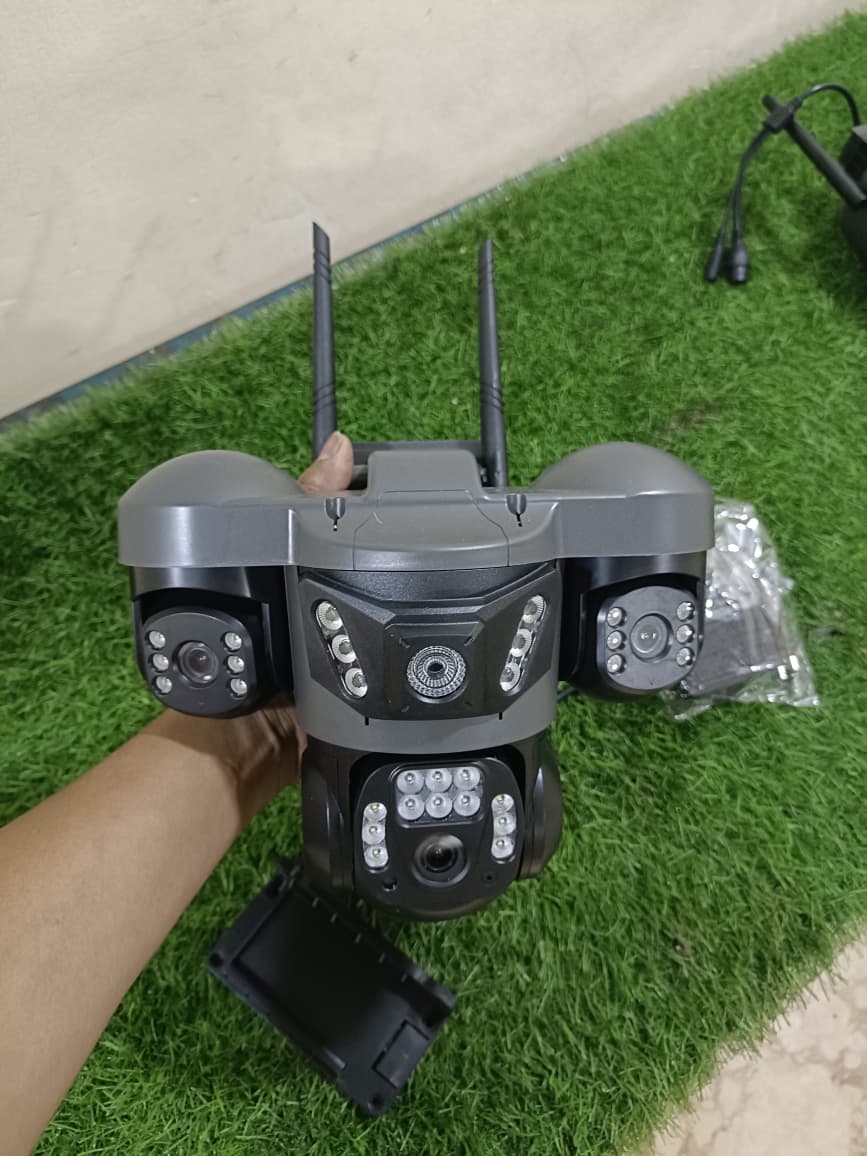 4G SIM 3-in-1 CCTV Camera (3 MP) | Full HD 360 Degree Pan-Tilt | Triple Lens & Screen | 2-Way Talk | Dual Side Cameras (180 Degree Rotation) | Home Security Camera view 2